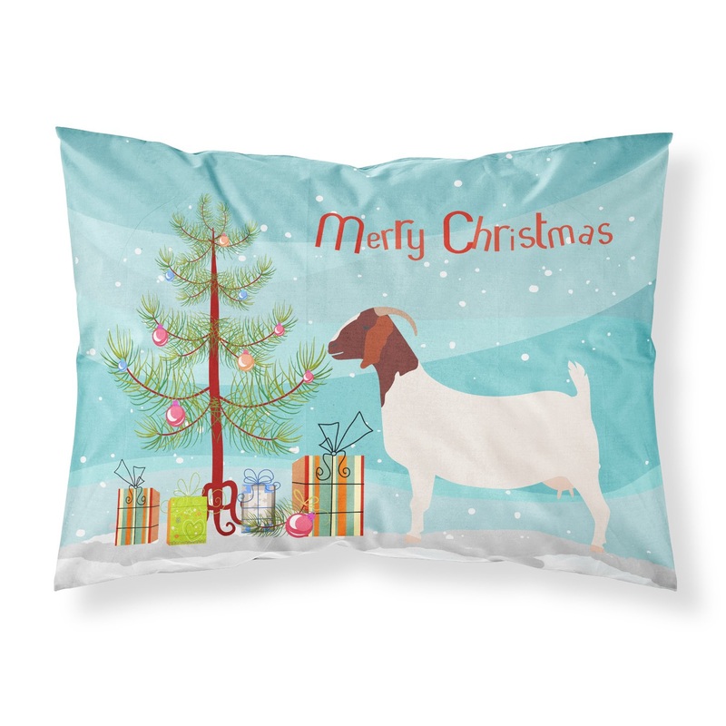 Boer Goat Christmas Fabric Standard Pillowcase  Artistic Decorative Front, White Back BB9253PILLOWCASE