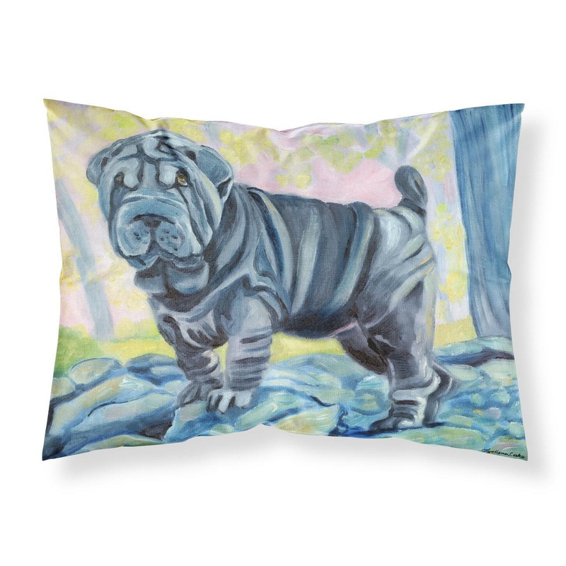 Blue Shar Pei Fabric Standard Pillowcase  Artistic Decorative Front, White Back 7333PILLOWCASE