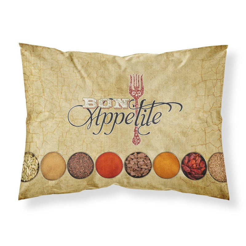 Bon Appetite and Spices Standard Pillowcases  Artistic Decorative Front, Crisp White Back SB3089PILLOWCASE
