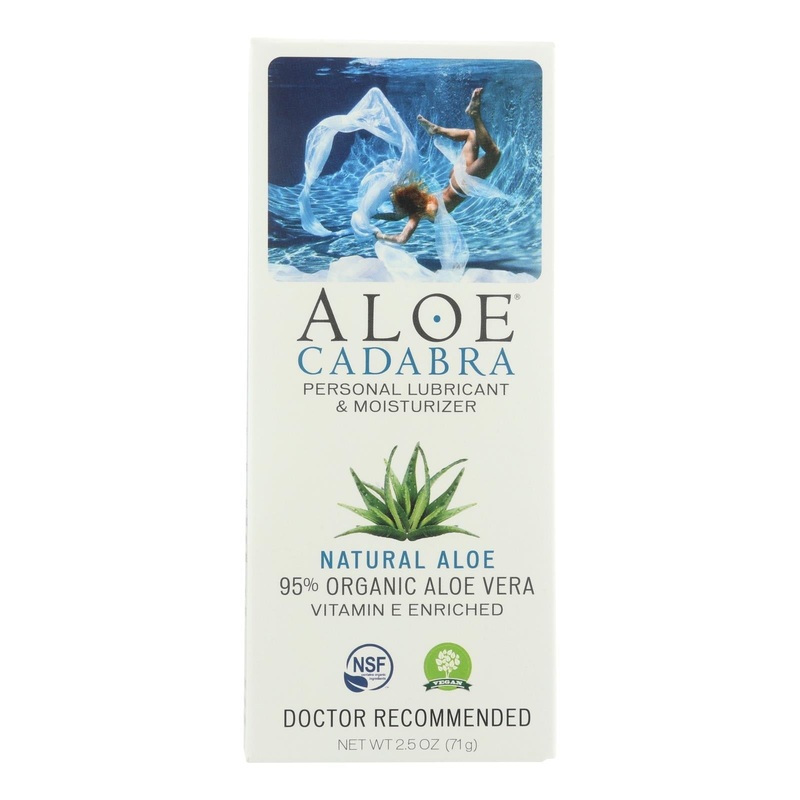 Aloe Cadabra Organic Natural Personal Lubricant (Pack of 2.5 Oz Unscented, Natural Aloe)
